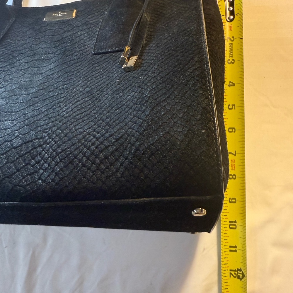 Kate Spade Merriweather Snake Embossed Suede Satchel - Picture 6 of 13